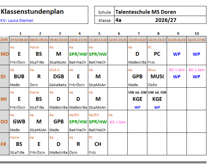 4a_Stundenplan